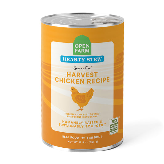 Open Farm Harvest Chicken Hearty Stew Wet Dog Food 12.5 oz can