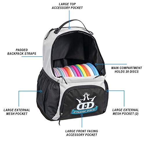Dynamic Discs Cadet Disc Golf Backpack | Gray/Black