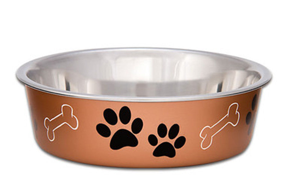 Loving Pets Bella Stainless Steel Dog Bowl Copper Small