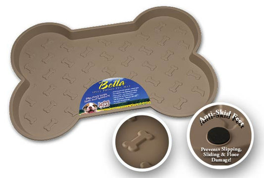 Loving Pets Bella Spill-Proof Dog Mat Tan Small