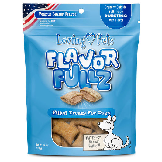 Loving Pets Flavorfullz Dog Treats 6oz Peanut Butter