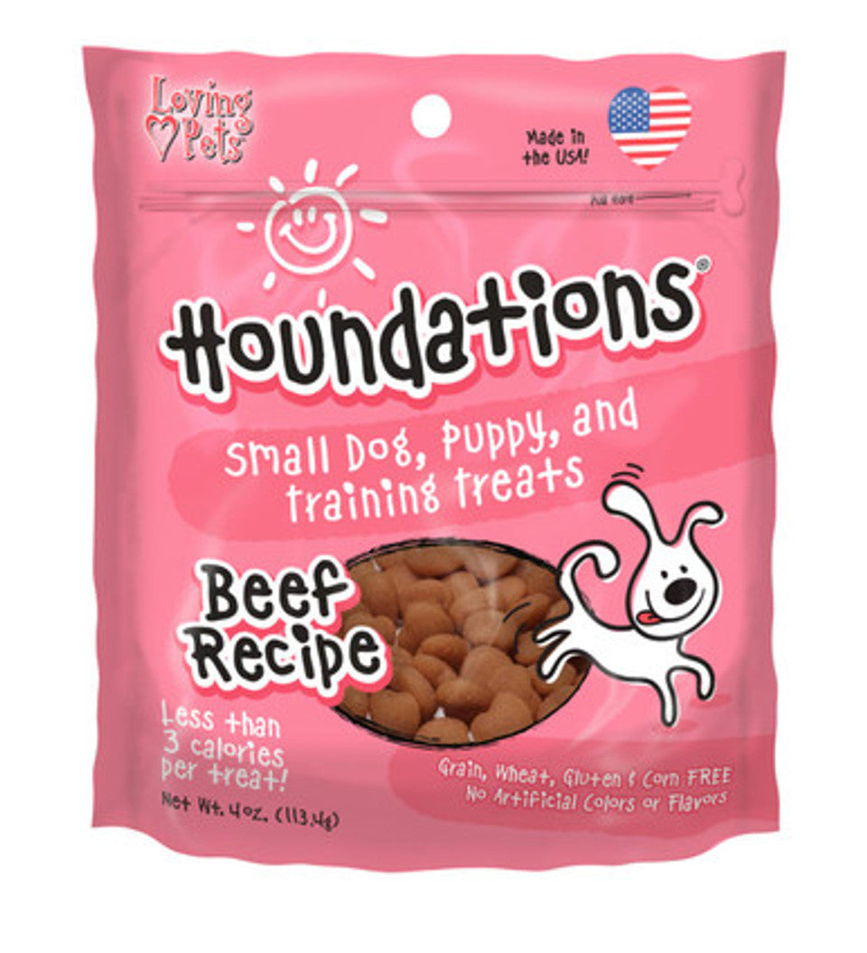 Loving Pets Houndations Dog Training Treats 4oz Beef
