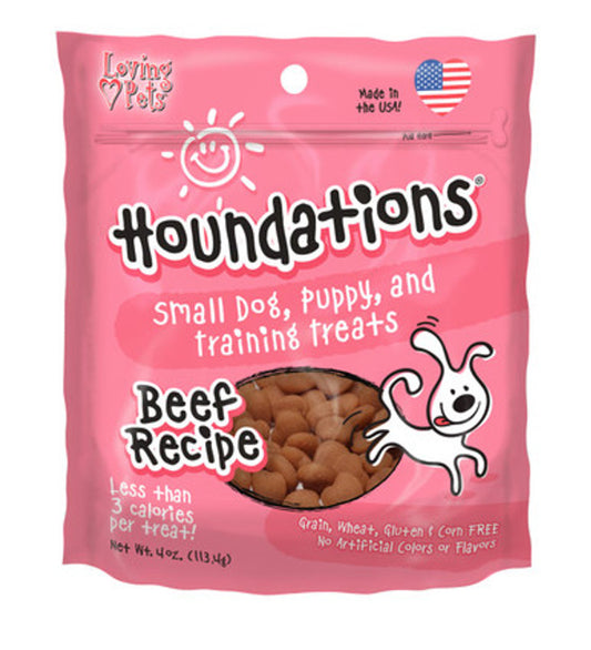 Loving Pets Houndations Dog Training Treats 4oz Beef