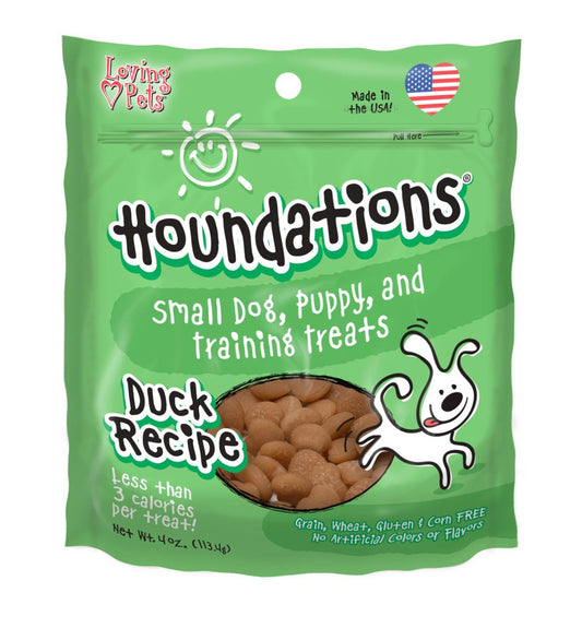 Loving Pets Houndations Dog Training Treats 4oz Duck