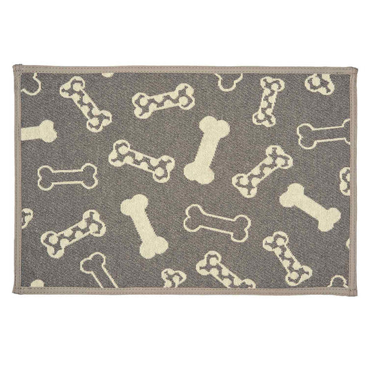 Loving Pets Fashion Pet Food & Water Mat Polka Dot Bones