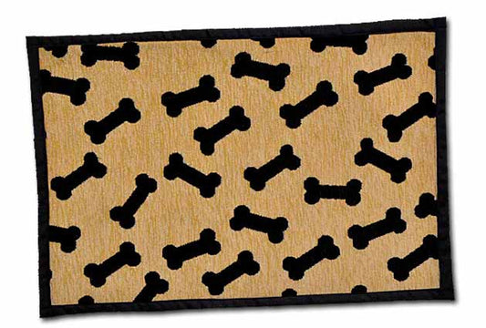 Loving Pets Fashion Pet Food & Water Mat Dancing Bones