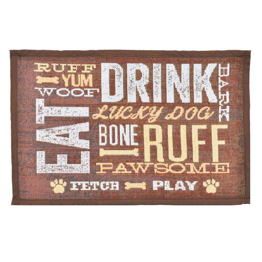 Loving Pets Fashion Pet Food & Water Mat Dog Day