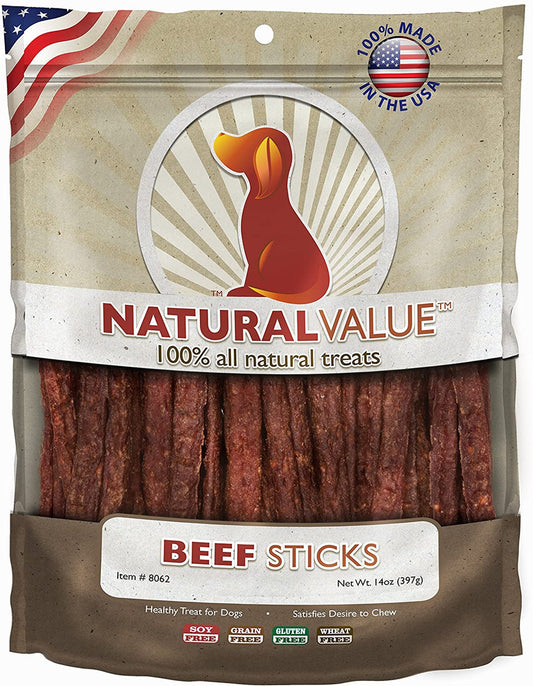 Loving Pets Natural Value Soft Chew Dog Treats 14oz Beef Sticks