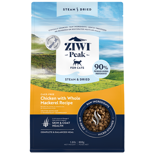 ZIWI Peak Cat Steam-Dried Chicken w/Whole Mackerel 1.8lb