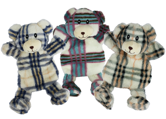 Multipet Plush Dog Toy Berman Bears 15in Assorted