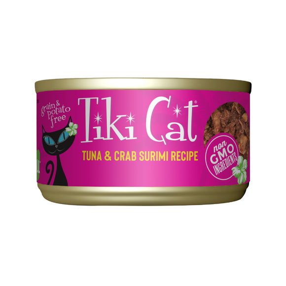 Tiki Cat Grill Wet Cat Food Tuna & Crab Surimi 2.8oz Can