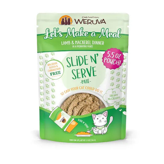 Weruva Cat Slide N' Serve Pate Let's Make a Meal Lamb Mackerel Wet Cat Food - 5.5 oz