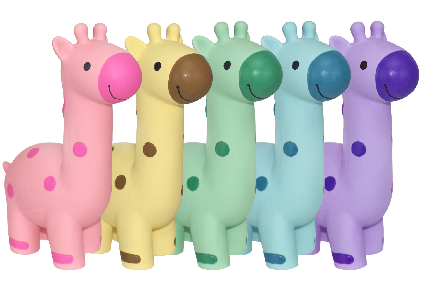 Multipet Latex Dog Toy Giraffes 5.75in Assorted