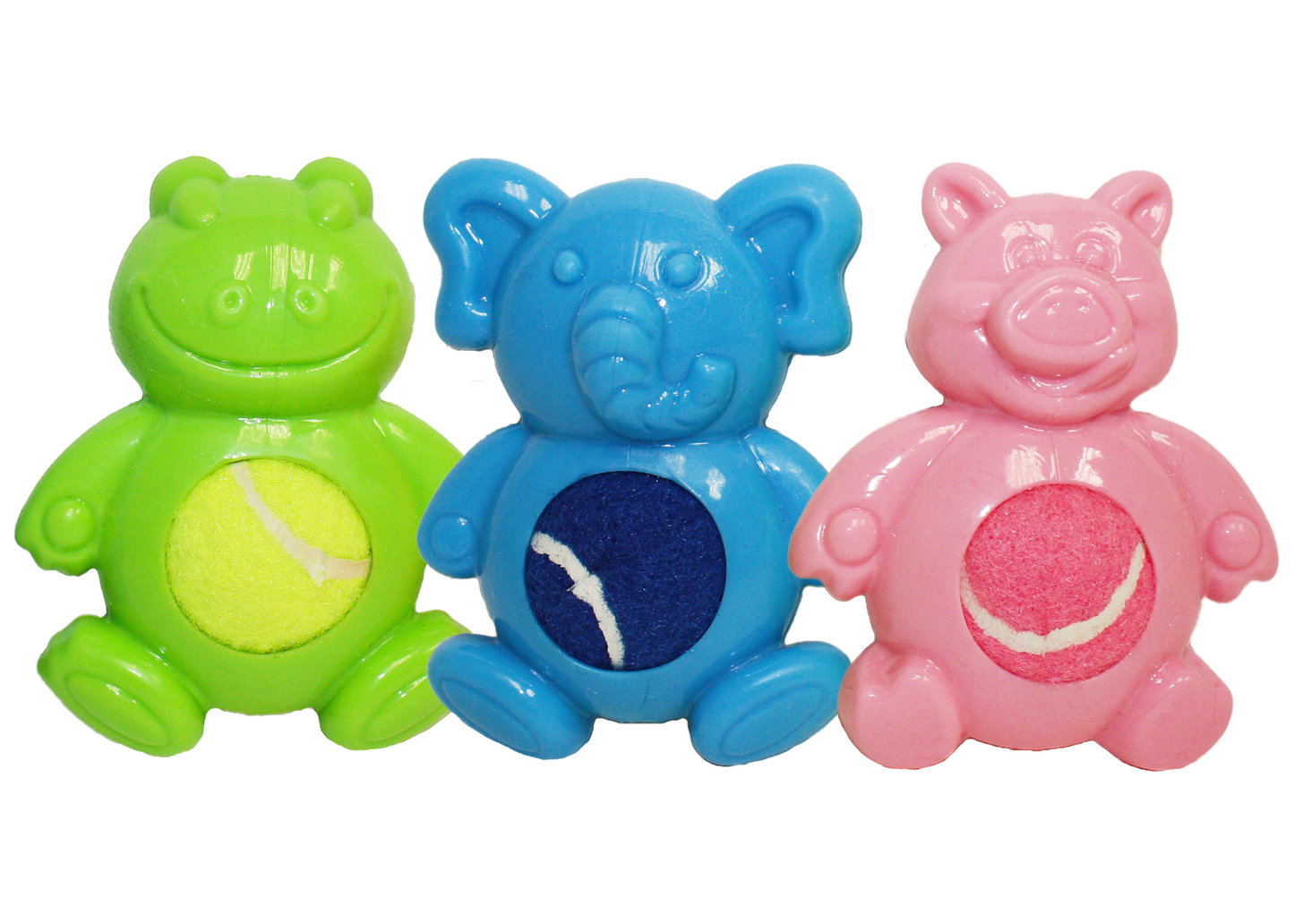 Multipet Latex Dog Toy Tennis Tummies 4in Assorted