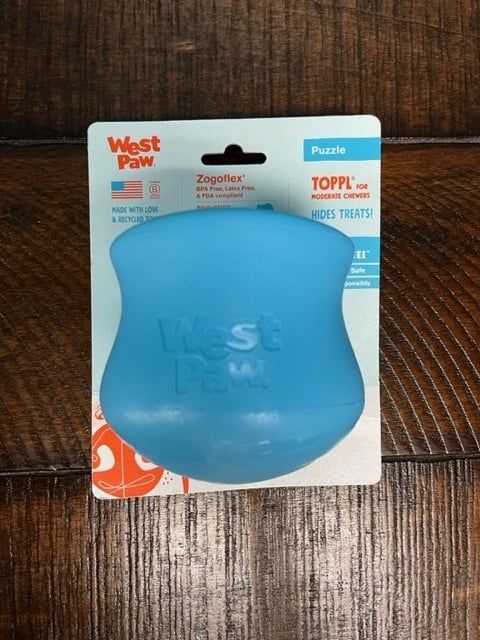 West Paw Toppl Puzzle for Dogs Large Blue
