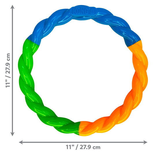 Kong Dog Toy Twistz High-Viz Ring Large