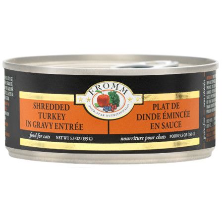 Fromm Four-Star Shredded Turkey in Gravy Canned Cat Food 3oz