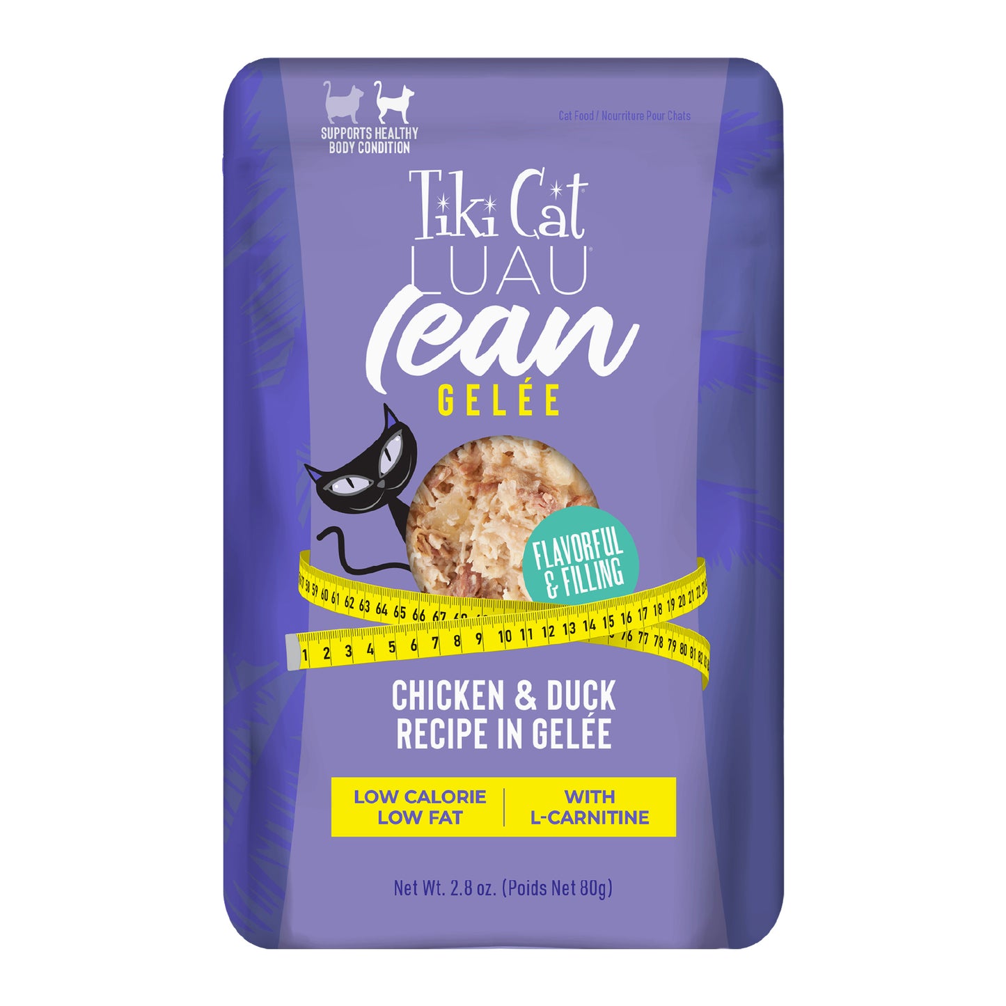 Tiki Cat Luau Lean Gelee Wet Cat Food, Chicken & Duck, 2.8 oz. Pouch