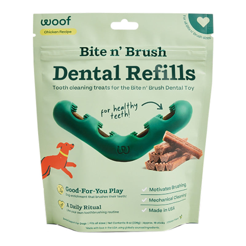 Woof Brush N Bite for Dogs Refills 18ct
