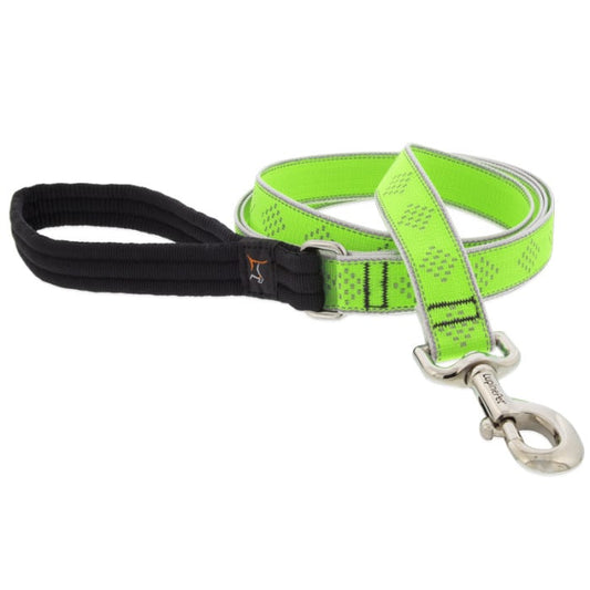 Lupine Pet Dog 6 Ft Long 1 In Leash Reflective Highlights Green Diamonds