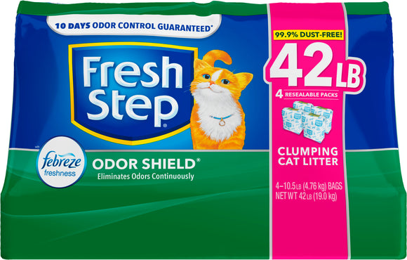 Fresh Step Odor Shield Scented Clumping Cat Litter 42lb