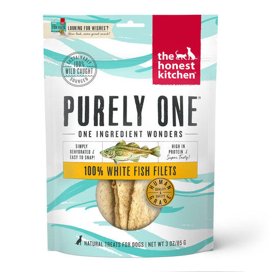 The Honest Kitchen 100% White Fish Filets Dog Treats 3oz