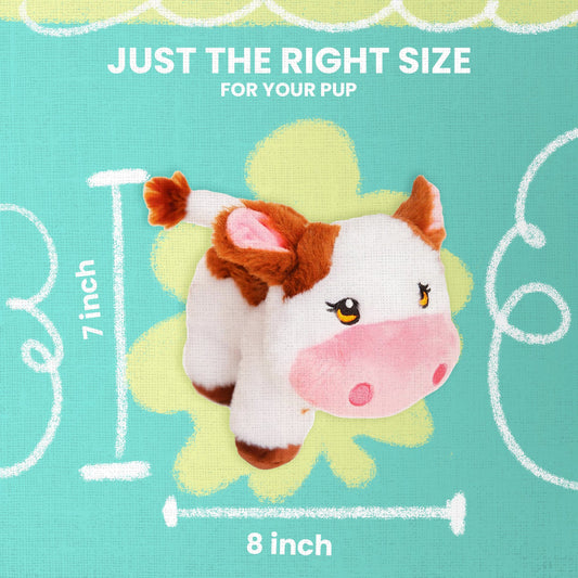 Snugarooz Plush Dog Toy Caitlin the Cow 7in