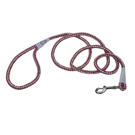 Coastal K9 Explorer Reflective Braided Rope Snap Dog Leash, Rosebud, 1/2in x 6ft