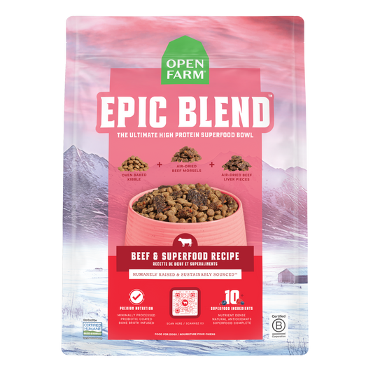 Open Farm Epic Blend Beef & Superfood Recipe 18lb Bag