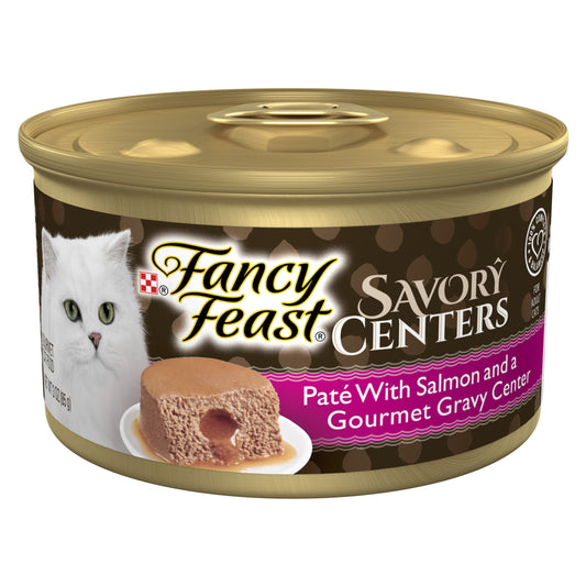 Fancy Feast Savory Centers With Salmon Wet Cat Food Pate with Gravy 3oz