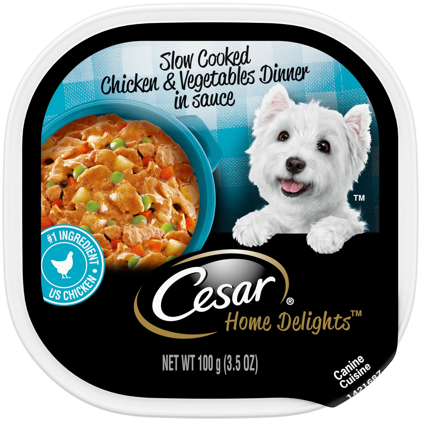 Ceasar Adult Wet Dog Food Chicken & Vegetables Dinner in Sauce, 3.5oz