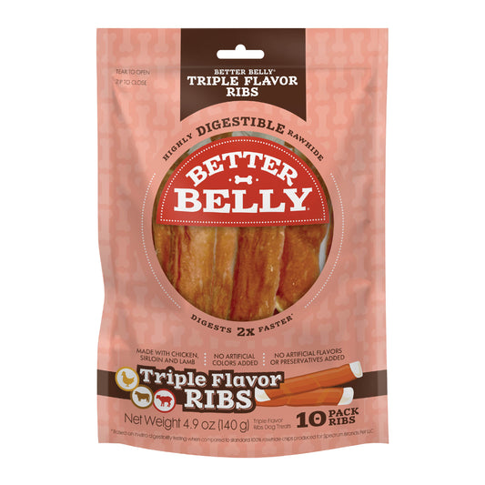 Better Belly Triple Ribs Dog Treat 10pk
