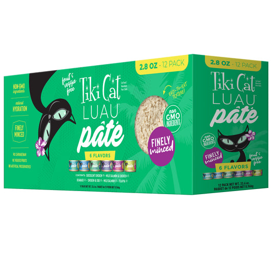 Tiki Cat Luau Pâté Wet Cat Food, Variety Pack, 2.8 oz. Can