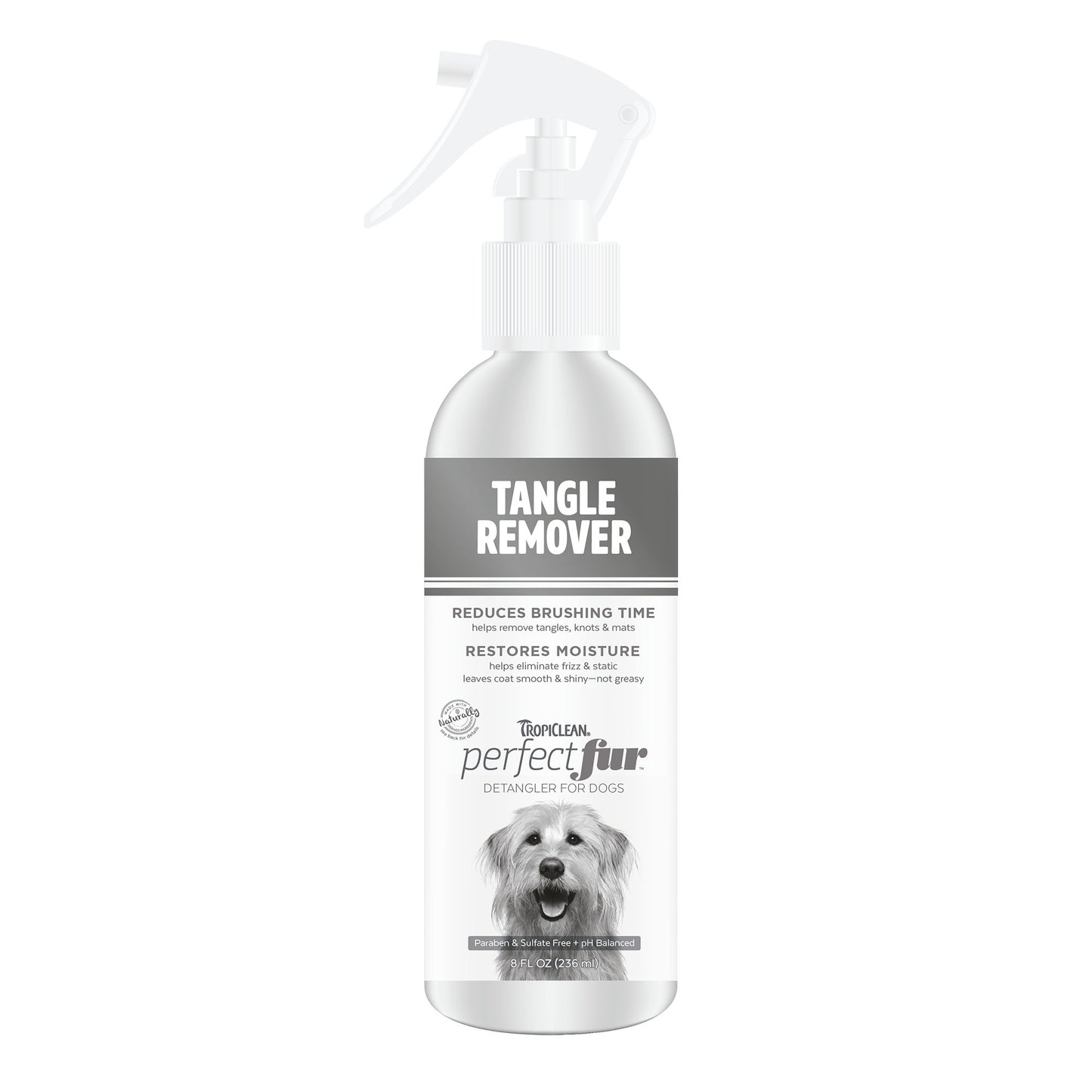 TropiClean PerfectFur Detangler Spray for Dogs, 8oz