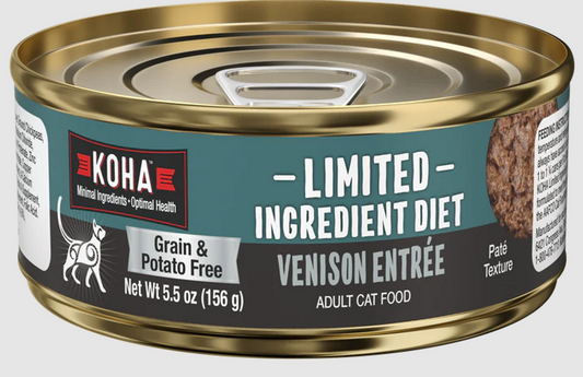 Koha Limited Ingredient Diet Venison Pate Wet Cat Food 5.5oz