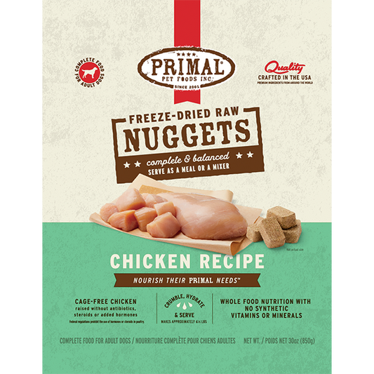 Primal Dog Freeze Dried Chicken Nuggets 30oz