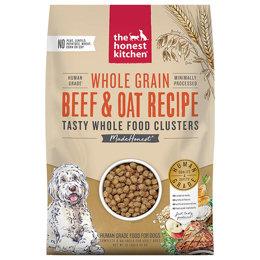 Honest Kitchen Dog Whole Grain Clusters Beef & Oat 10 lb