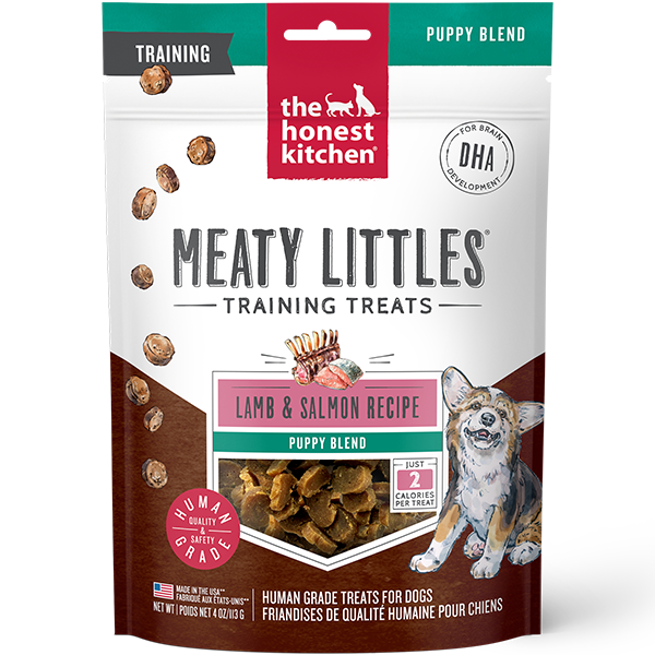 The Honest Kitchen Dog Treat Meaty Littles Lamb & Salmon Puppy 4oz