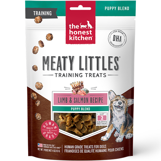 The Honest Kitchen Dog Treat Meaty Littles Lamb & Salmon Puppy 4oz