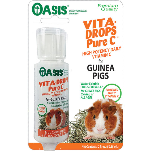 Oasis Vita-Drops Pure Vitamin C For Guinea Pigs, 2 Oz