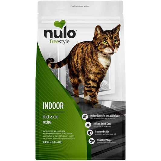 Nulo Freestyle Indoor Duck & Cod Recipe Adult Dry Cat Food 12lb