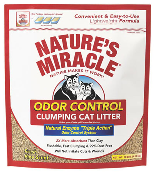 Nature's Miracle Odor Control Clumping Cat Litter, 10lb