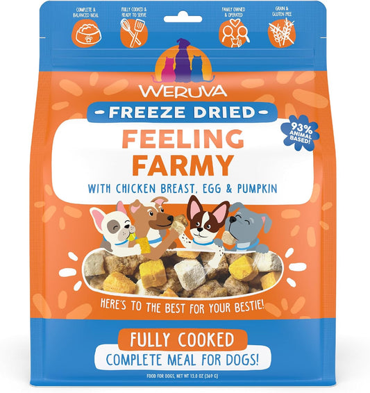 Weruva Fully Cooked Freeze Dried Feeling Farmy Dog Food 13oz