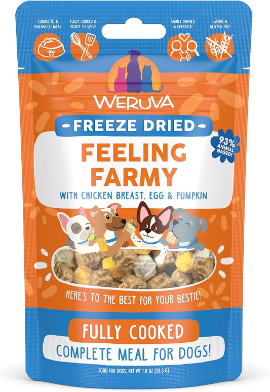 Weruva Fully Cooked Freeze Dried Feeling Farmy Dog Food 1oz