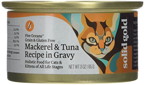 Solid Gold Holistic Wet Cat Food, Mackerel & Tuna, 3oz