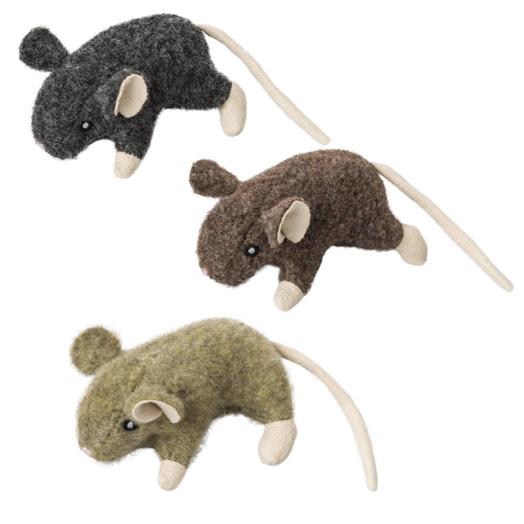 Spot Ethical Pet Cat Toy Wool Mouse Willie With Catnip 3.5In Assorted