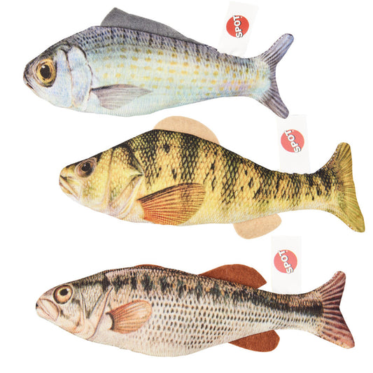 Spot Ethical Pet Cat Toy Fanatic Fish With Catnip 6In Assorted