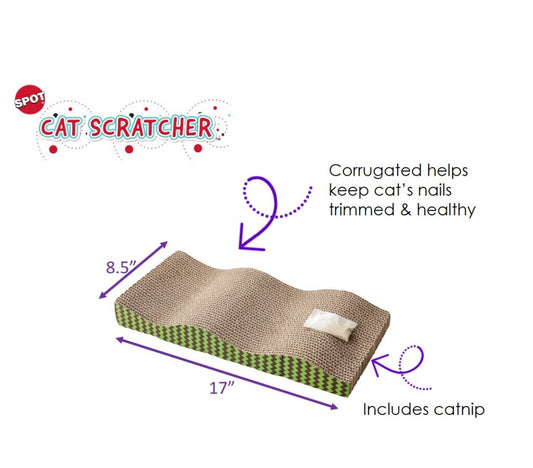 Spot Ethical Pet Cat Scratcher 17in Wave