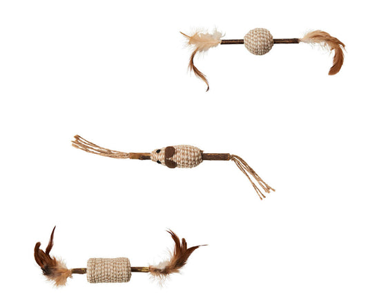 Spot Ethical Pet Cat Toy Sn Silver Vine Cord And Stick Assorted