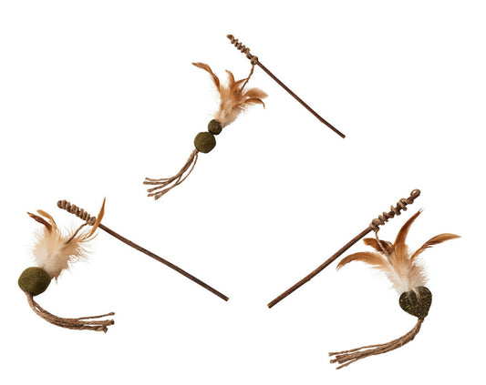 Spot Ethical Pet Cat Toy Sn Silver Vine Teaser Wand Assorted